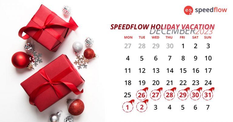 Holiday Schedule at Speedflow
